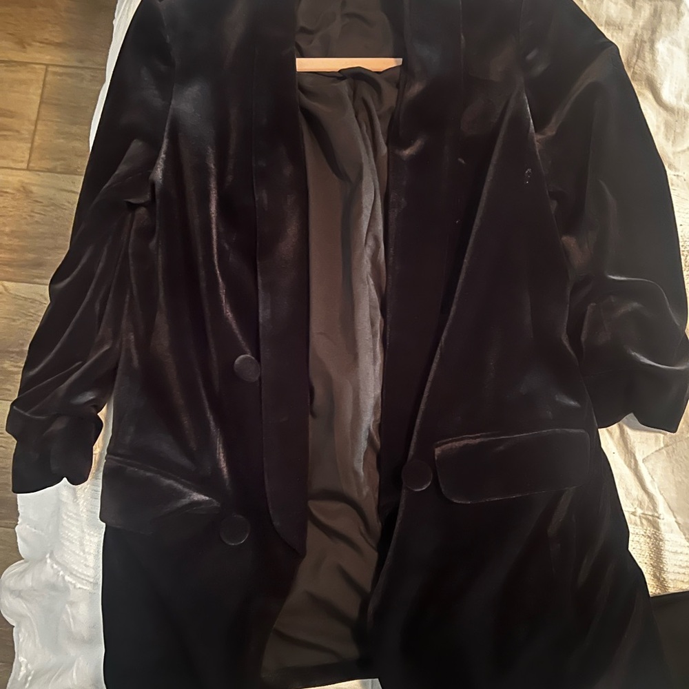 Express Black Velvet Women's Blazer